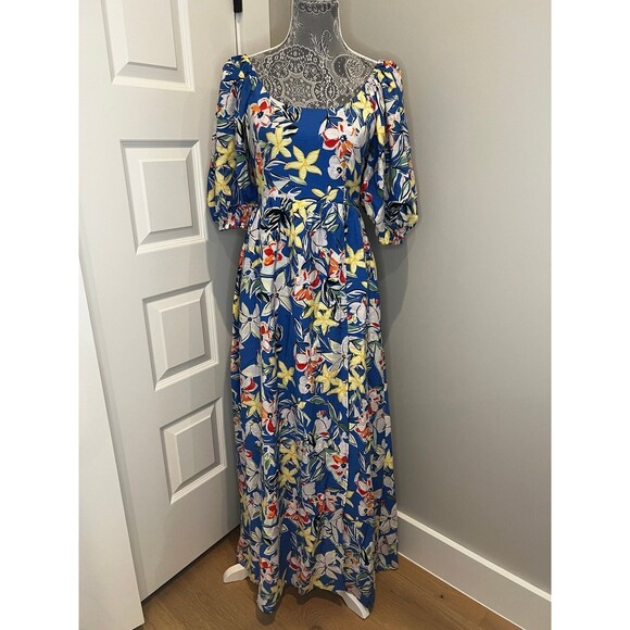 Skies are Blue Meet Me On The Terrace Maxi Dress Floral sz Small - Picture 5 of 10